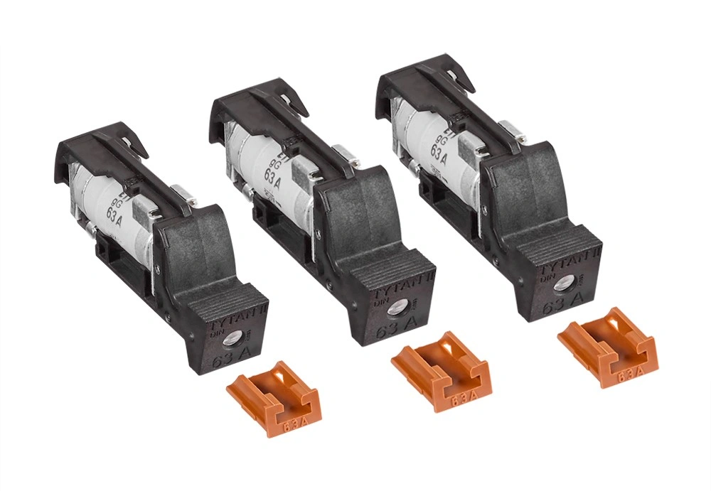Fuse Plug for TYTAN, 3 x 63A, D02, complete, 24-60VAC/DC