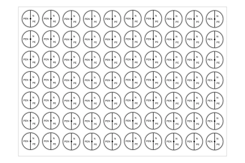 Sticker disconnection point PE/N according to E 8001