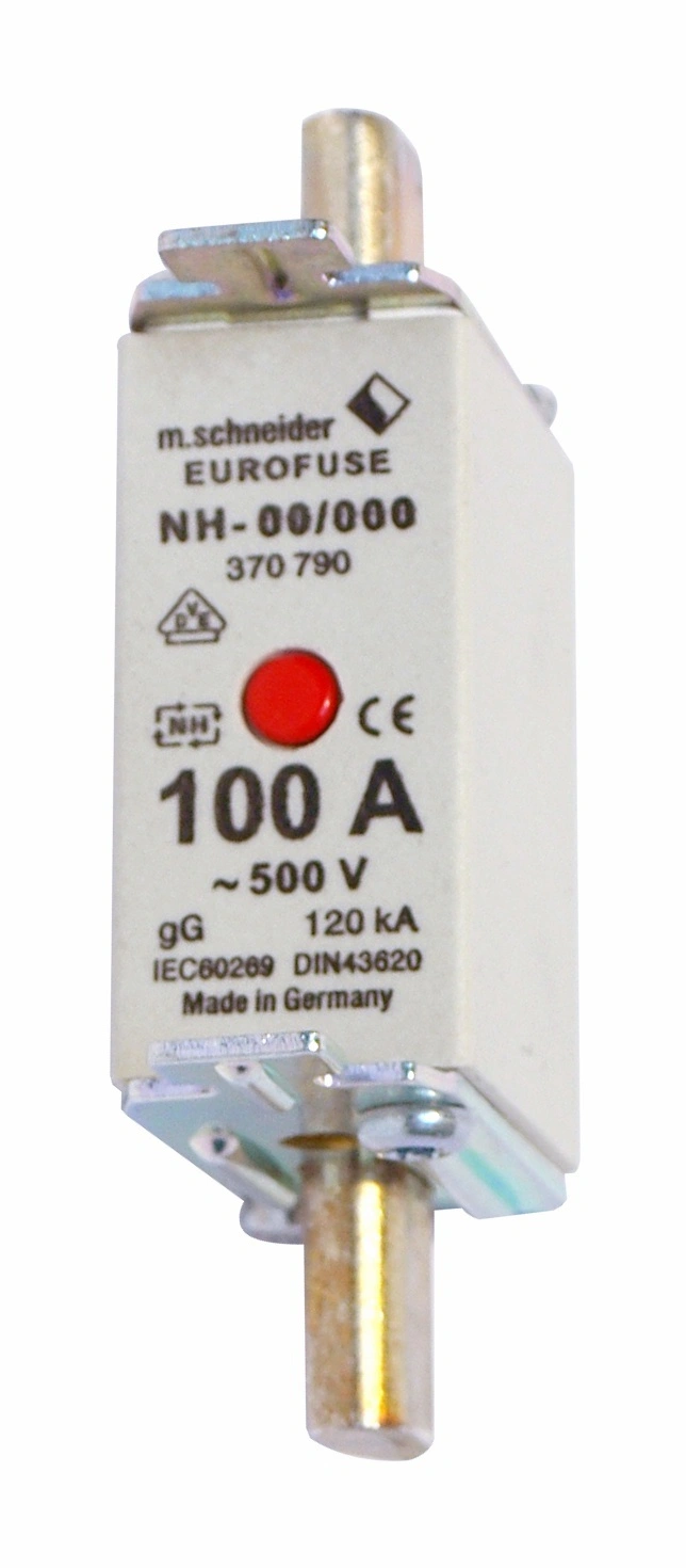 Portfuzibil NH00-100 A cu indicator fuziune frontal