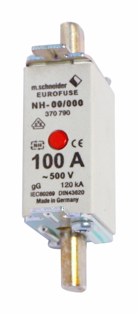 Portfuzibil NH00-100 A cu indicator fuziune frontal