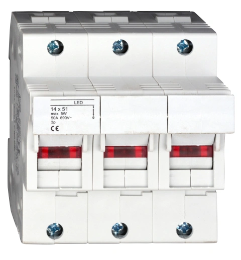 Separator modular pentru portfuzibile 14x51 3p 50A cu LED