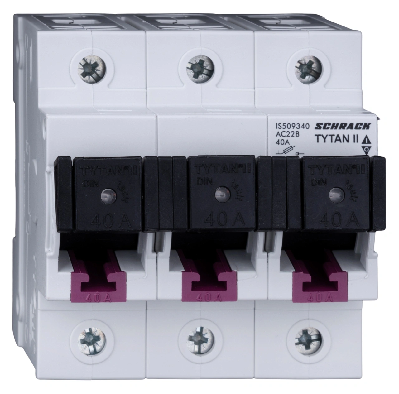 Separator modular pentru portfuzibile TYTAN, 3p 40A, complet