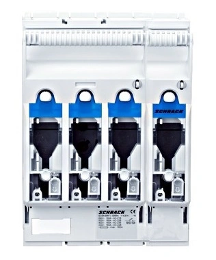 Separator pt. sig. NH00 160A, 4P, M8, ARROW BLUE