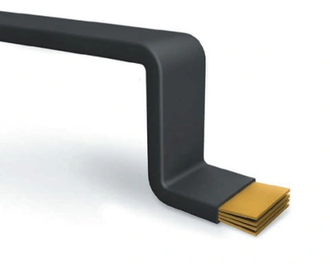 Bară cupru flexibilă, izolată, 1250 A, 10x50x1, lungime 2m