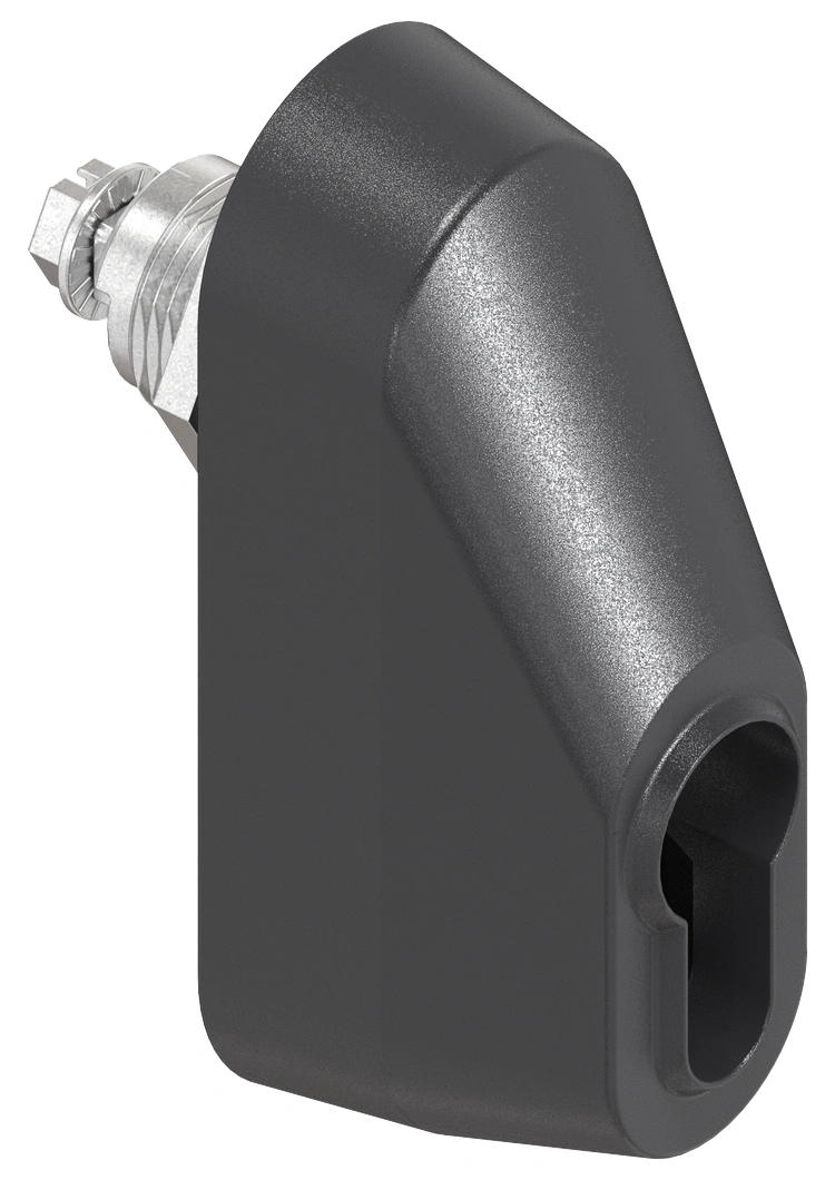 Swing handle for half cylinder instead of double-bit lock