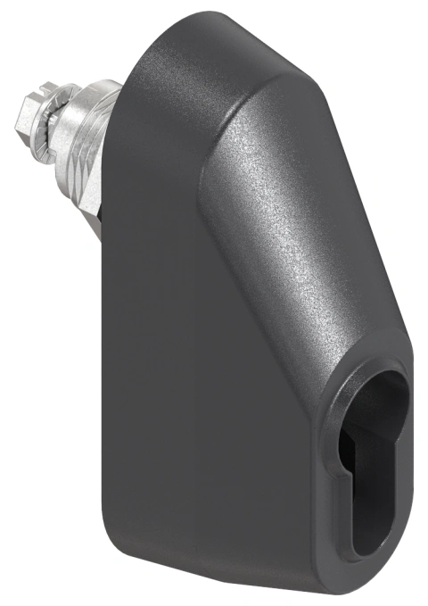 Swing handle for half cylinder instead of double-bit lock