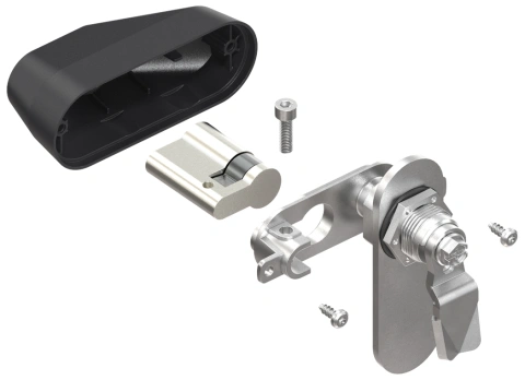 Swing handle for half cylinder instead of double-bit lock_3
