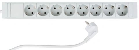 PDU 19", 8xSchuko, profil PVC 1,25U, cablu conex.2m, RAL7035_1