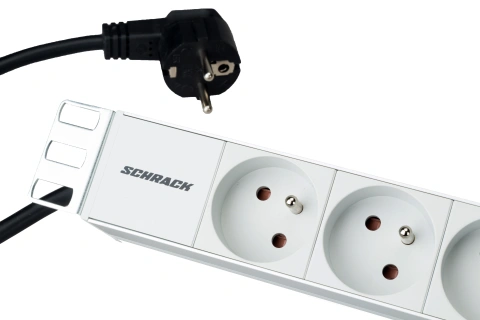 PDU 19", 9xUTE, profil PVC 1U, cablu conexiune 2m,RAL7035_1