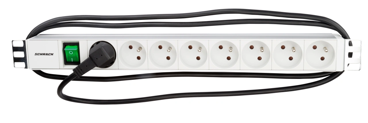PDU 19", 8xUTE c.On/Off , profil ALU 1U, cablu 2m,RAL7035