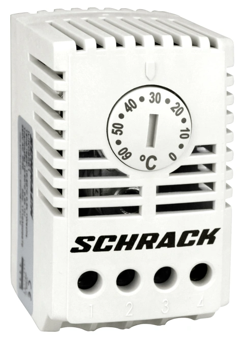 Termostat 10-60°C, 1 CC, montaj pe şină DIN