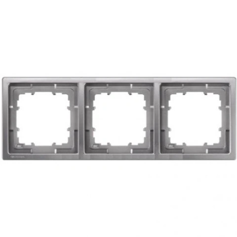 Ramă, Style, platină metalică, 3 module