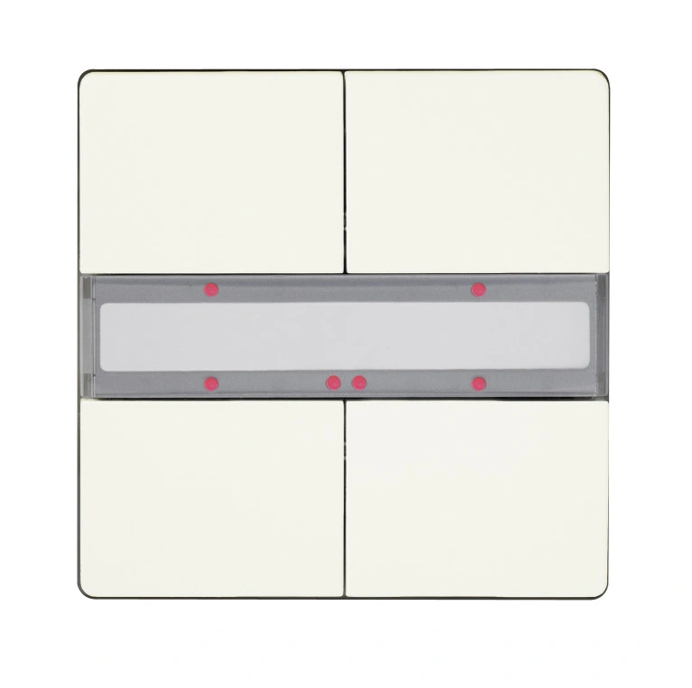Panou 2 perechi taste, cu LED de stare, alb titan
