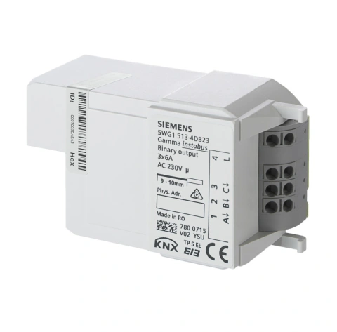 Actuator comutare pentru montaj în casetă, 3 x 6A
