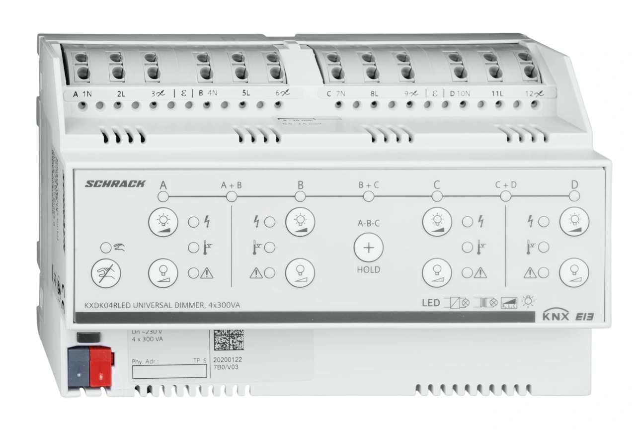 Dimer universal, 4 x 300VA, 230V c.a. (pt. LED-uri)