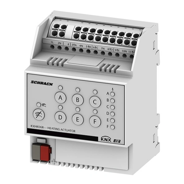 KNX Heating actuator, 6 outputs
