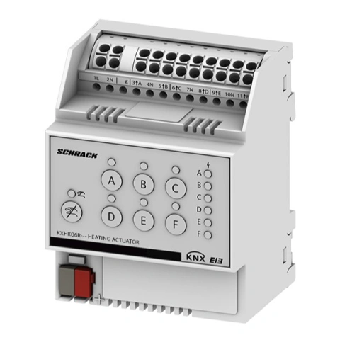 KNX Heating actuator, 6 outputs