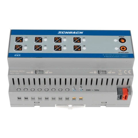 Actuator KNX comutare/jaluzele, 8/4 ieșiri, 16A, 230V c.a._2
