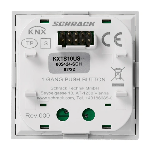 Taster KNX, o pereche, cu LED de stare, argintiu_1