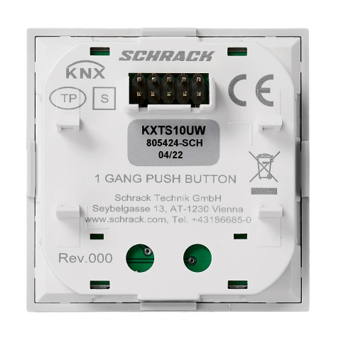 Taster KNX, o pereche, cu LED de stare, alb_1