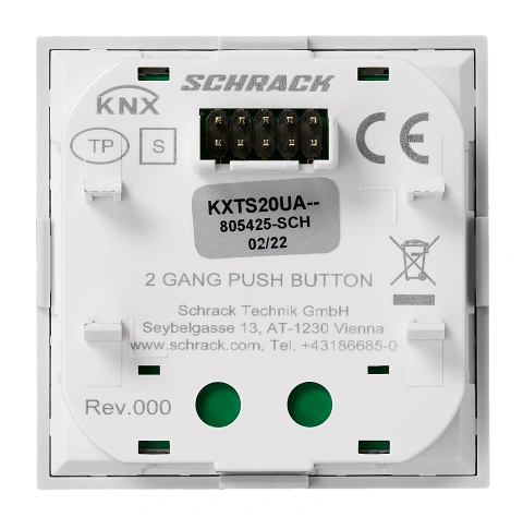 Taster KNX, două perechi, cu LED de stare, antracit_1