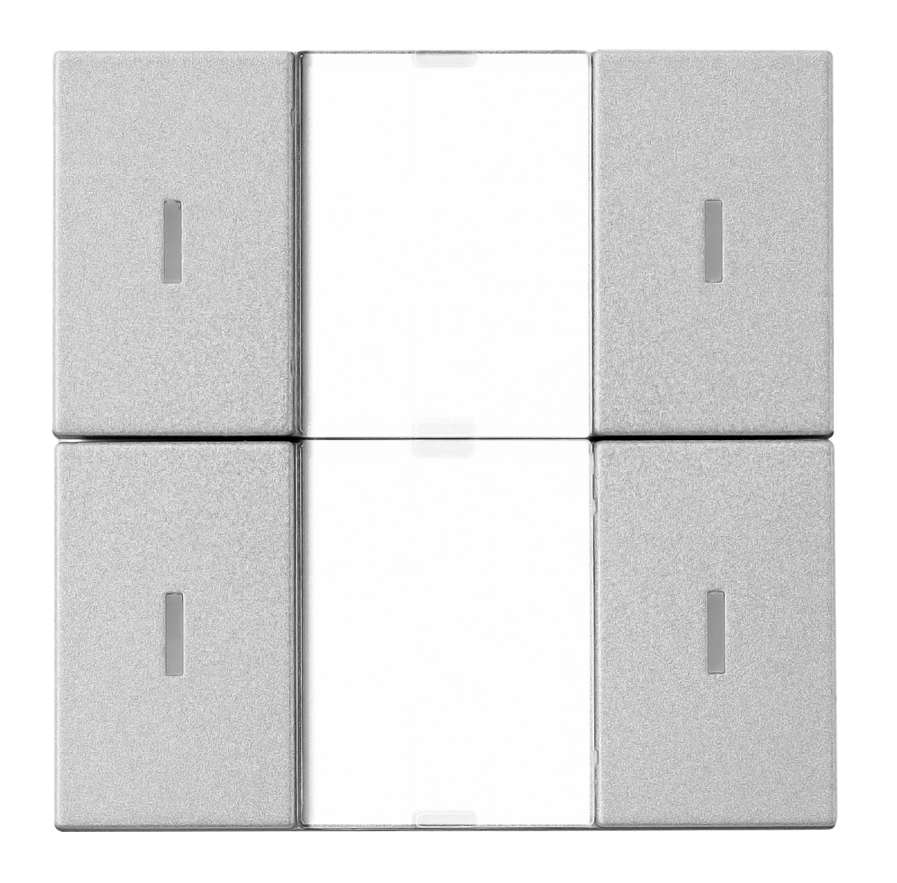 Taster KNX, două perechi, cu LED de stare, argintiu