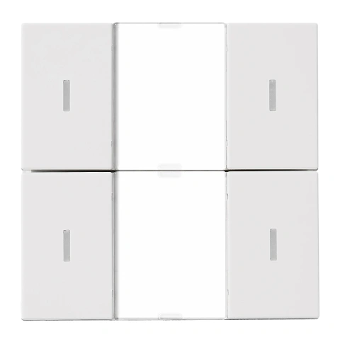 Taster KNX, două perechi, cu LED de stare, alb