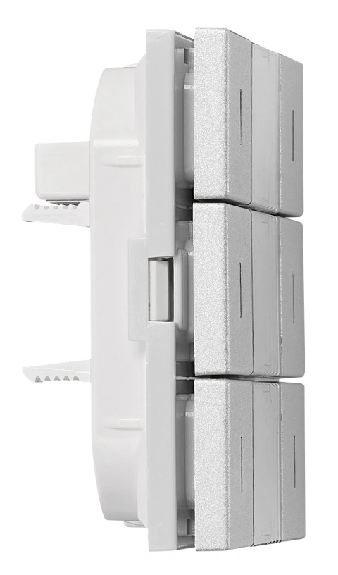 Taster KNX, trei perechi, cu LED de stare, argintiu_2