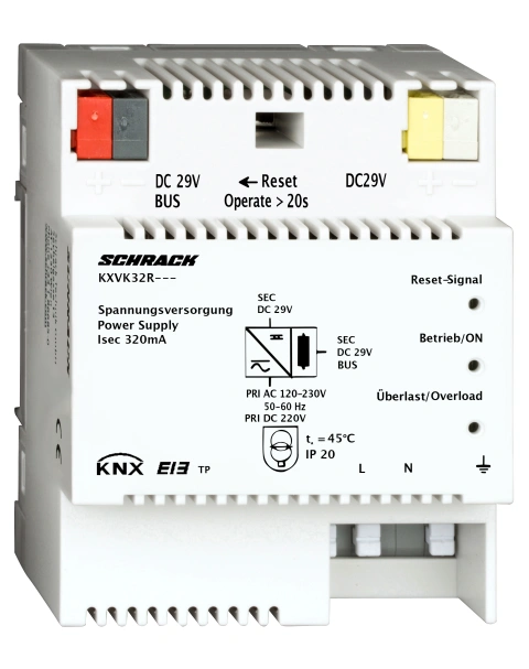Sursă KNX, DC 29V, 320mA, cu ieşire supl. nestabilizată
