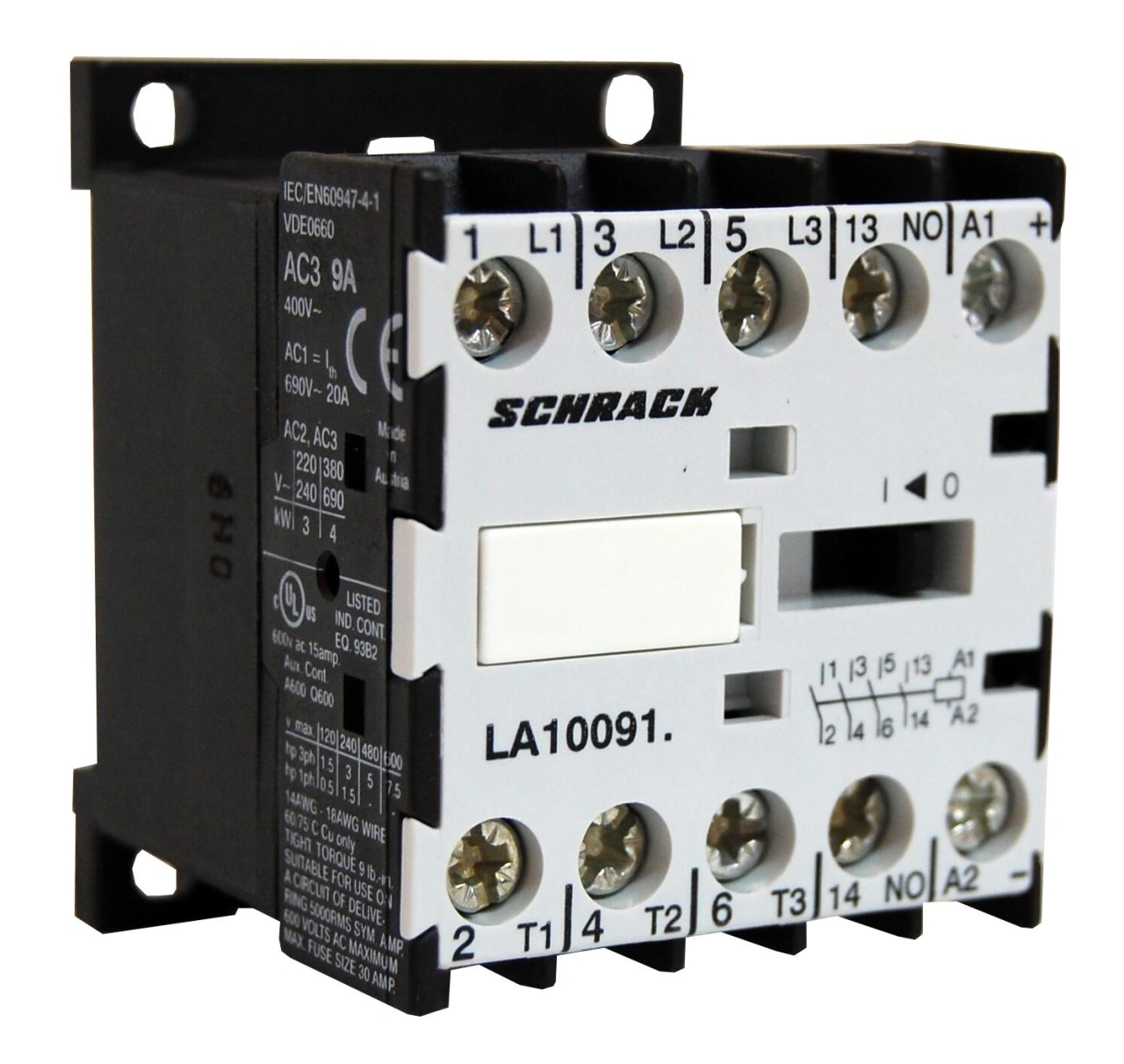 Contactor auxiliar miniatura 3pol/1ND-230VAC 10A