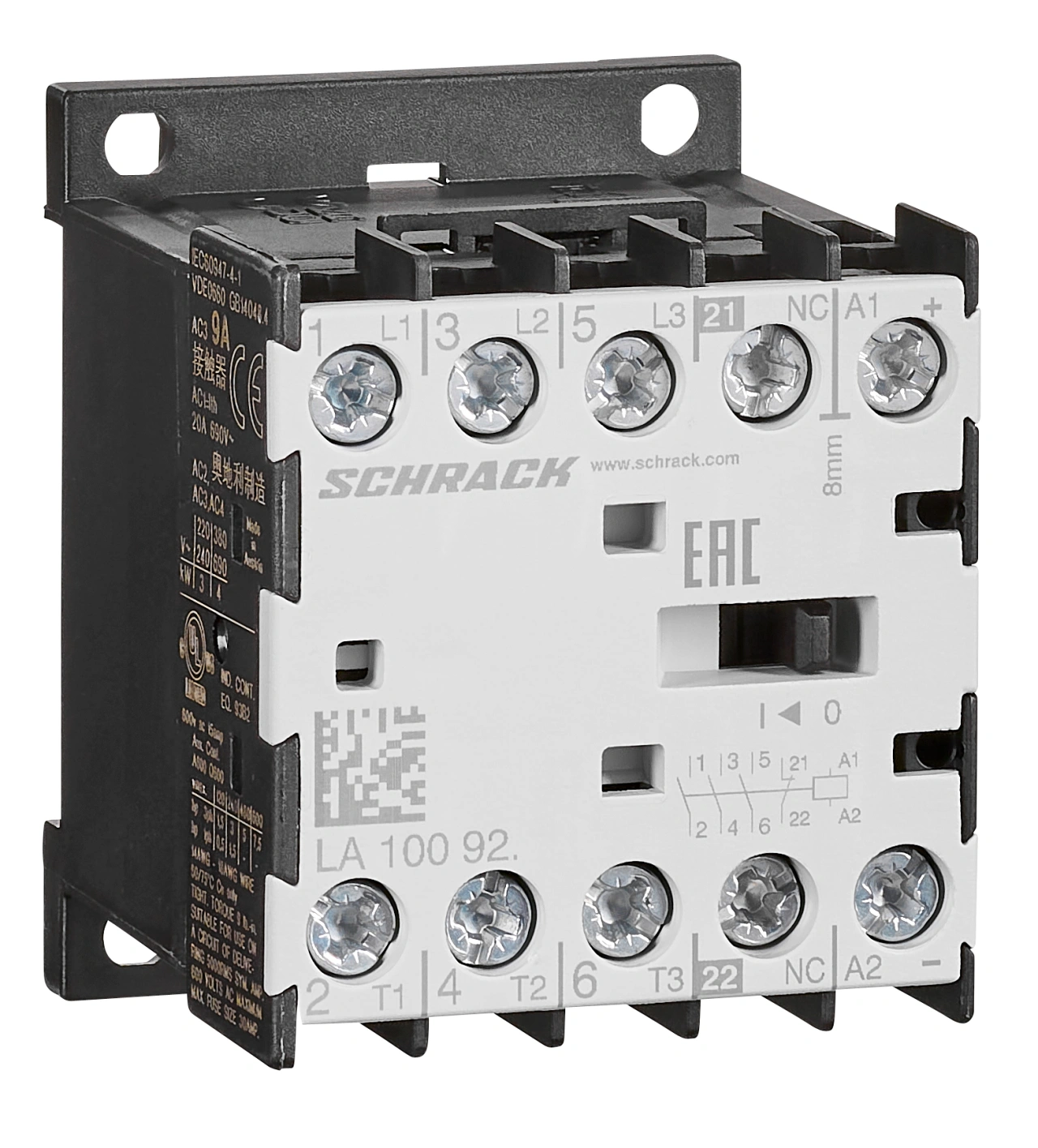 Contactor auxiliar miniatura 3pol/1NI-24VDC 10A