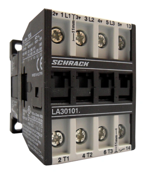 Contactor 3pole, 4kW, AC3, 10A, 24VAC + 1NO built in