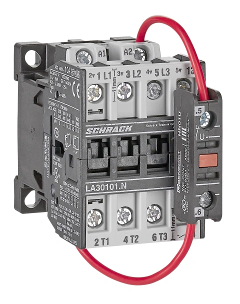Contactor 3pole, 4kW, AC3, 10A, 24VDC + 1NO built in