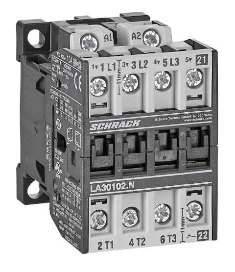 Contactor 3pole, 4kW, AC3, 10A, 230VAC + 1NC built in