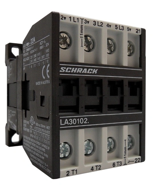 Contactor 3pole, 4kW, AC3, 10A, 400VAC + 1NC built in