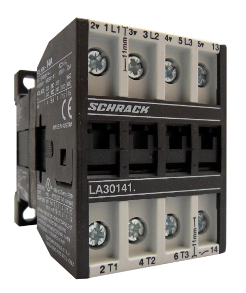 Contactor 3pole, 5,5kW, AC3, 14A, 24VAC + 1NO built in