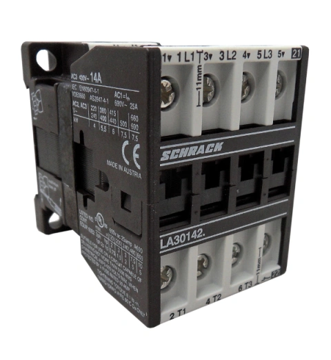 Contactor 3pole, 5,5kW, AC3, 14A, 230VAC + 1NC built in