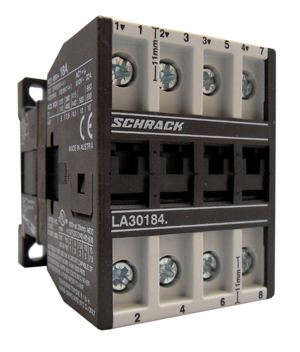 Contactor 4-poli, 7,5kW/18A AC3, 32A AC1, 230VAC