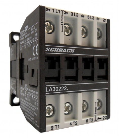 Contactor 3poli, 11kW/22A AC3, 32A AC1, 1NC, 400VAC
