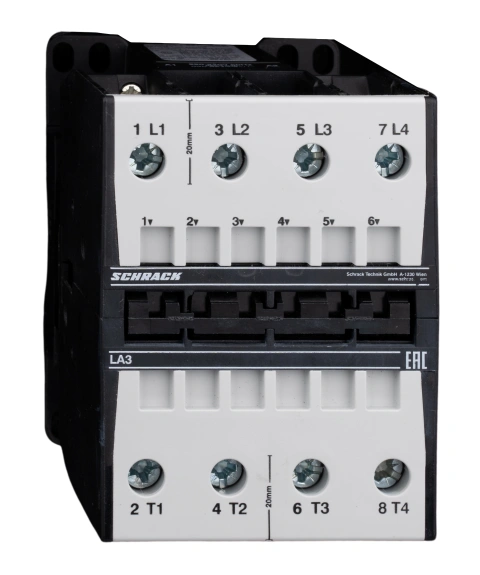 Contactor 4-poli, 37kW/74A AC3, 130A AC1, 230VAC