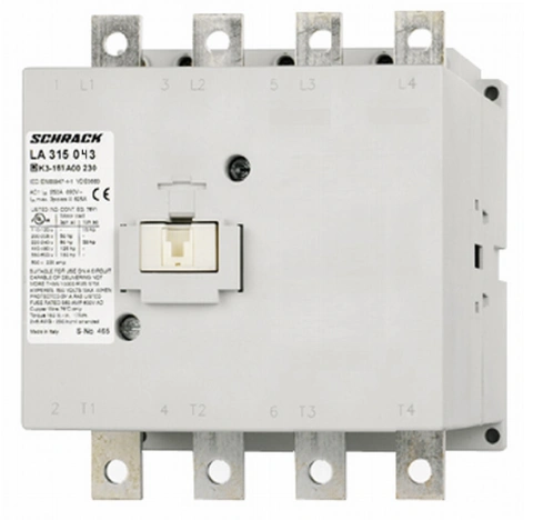 Contactor, 4pole,75kW/150A AC3, 230A AC1, 230V AC/DC
