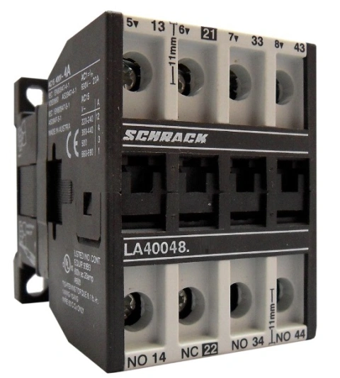 Contactor auxiliar, 4A, AC15, 24 VDC, 3ND+1NÎ