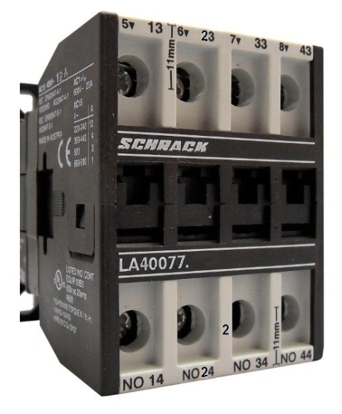 Contactor auxiliar 12A, 24VDC AC15, 4ND