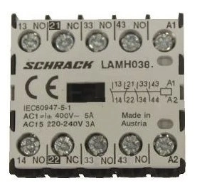 Microcontactor auxiliar 3ND+1NI, 3A, 24VAC