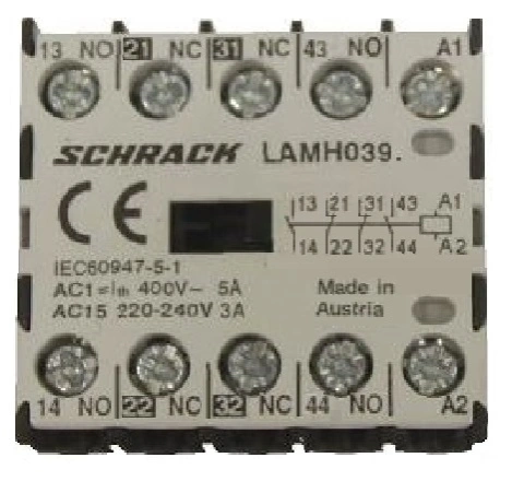 Micro contactor auxiliar 2ND+2NÎ, 3A, 24V c.c.