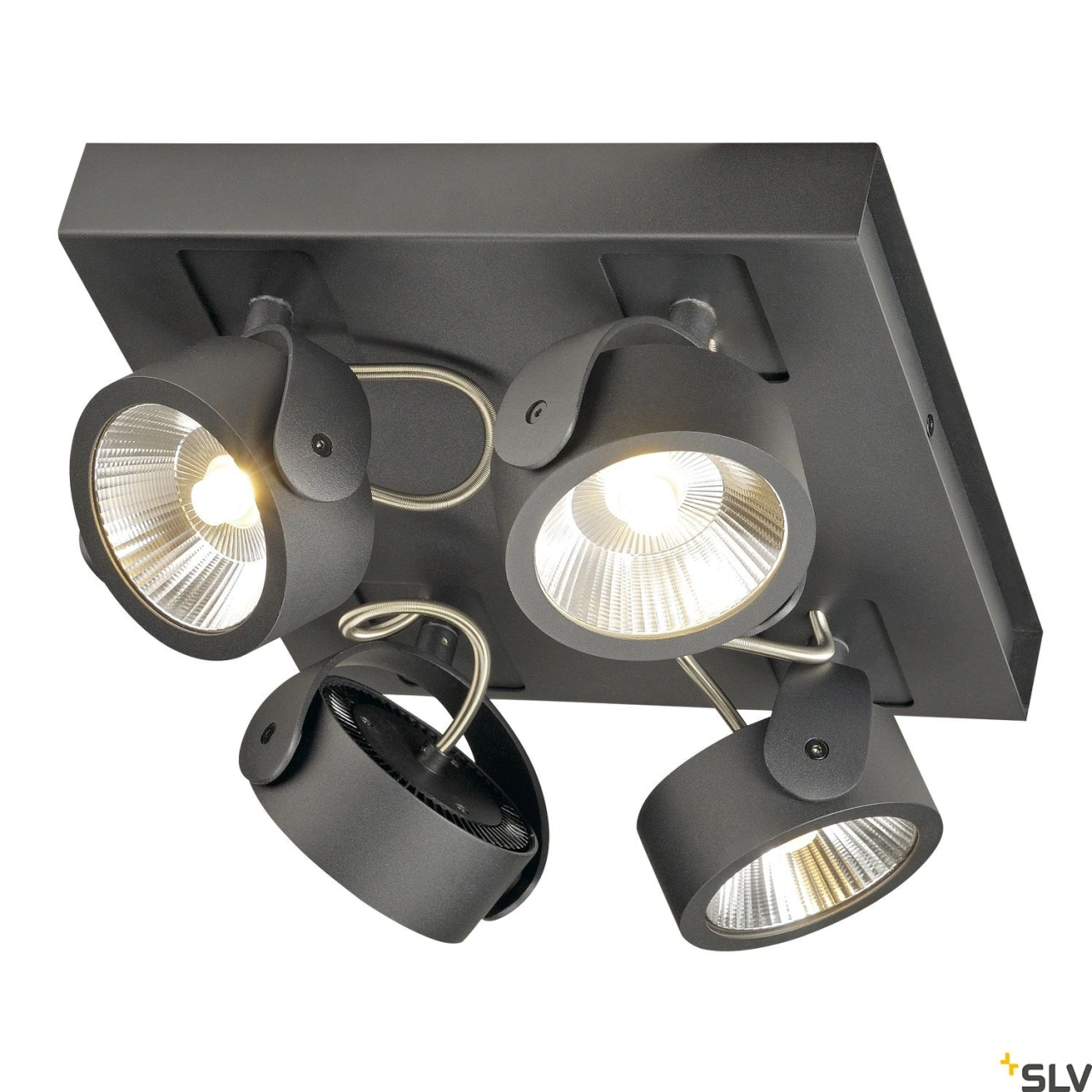 KALU LED 4,sq,3000K,60°negrulampa plafon/perete