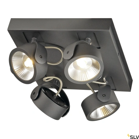 KALU LED 4,sq,3000K,60°negrulampa plafon/perete