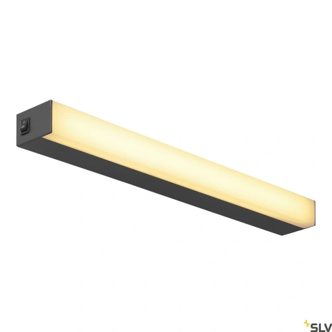 SIGHT LED, wall and ceiling light, with switch, 600mm, black