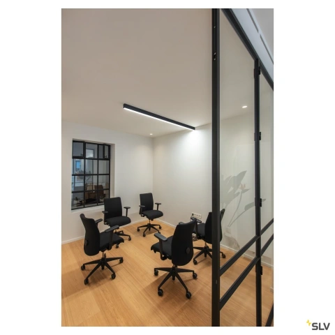 GLENOS pendant, mat negru, 2m , 103W, 3000K_1