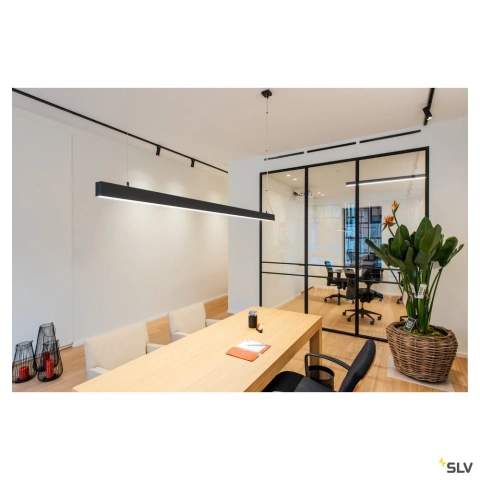 GLENOS pendant, mat negru, 2m , 103W, 3000K_5